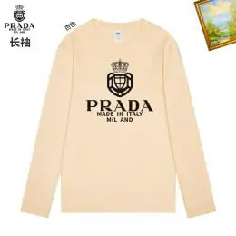 prada t-shirt manches longues pour unisexe s_1260426